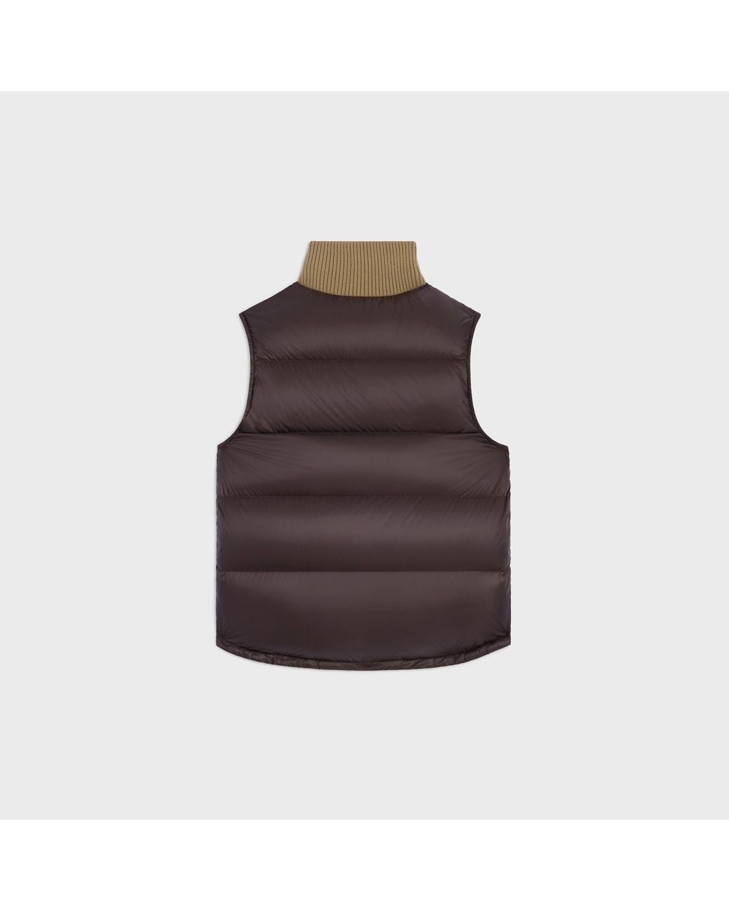 Céline Brown Sleeveless Puffer Jacket