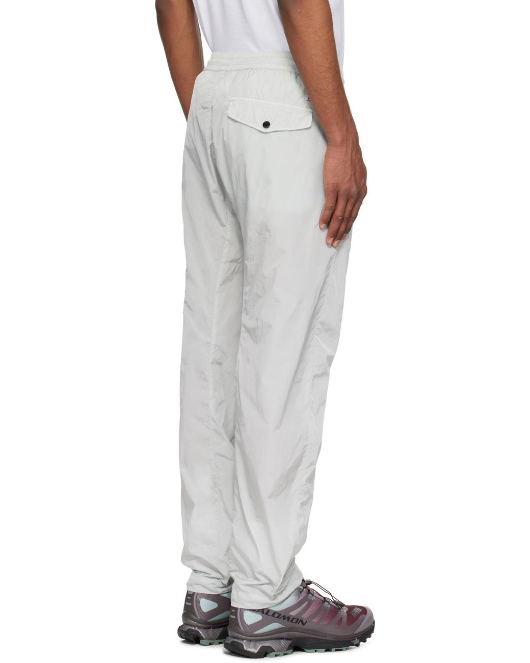 C P Company Gray Chrome-R Cargo Pants for men