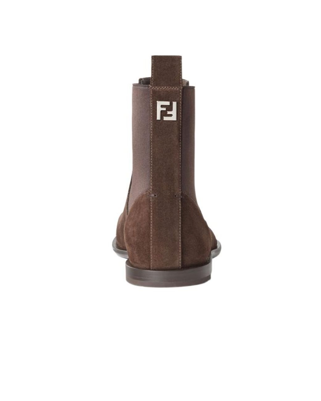 Fendi Brown Ff Squared Chelsea Boots for men