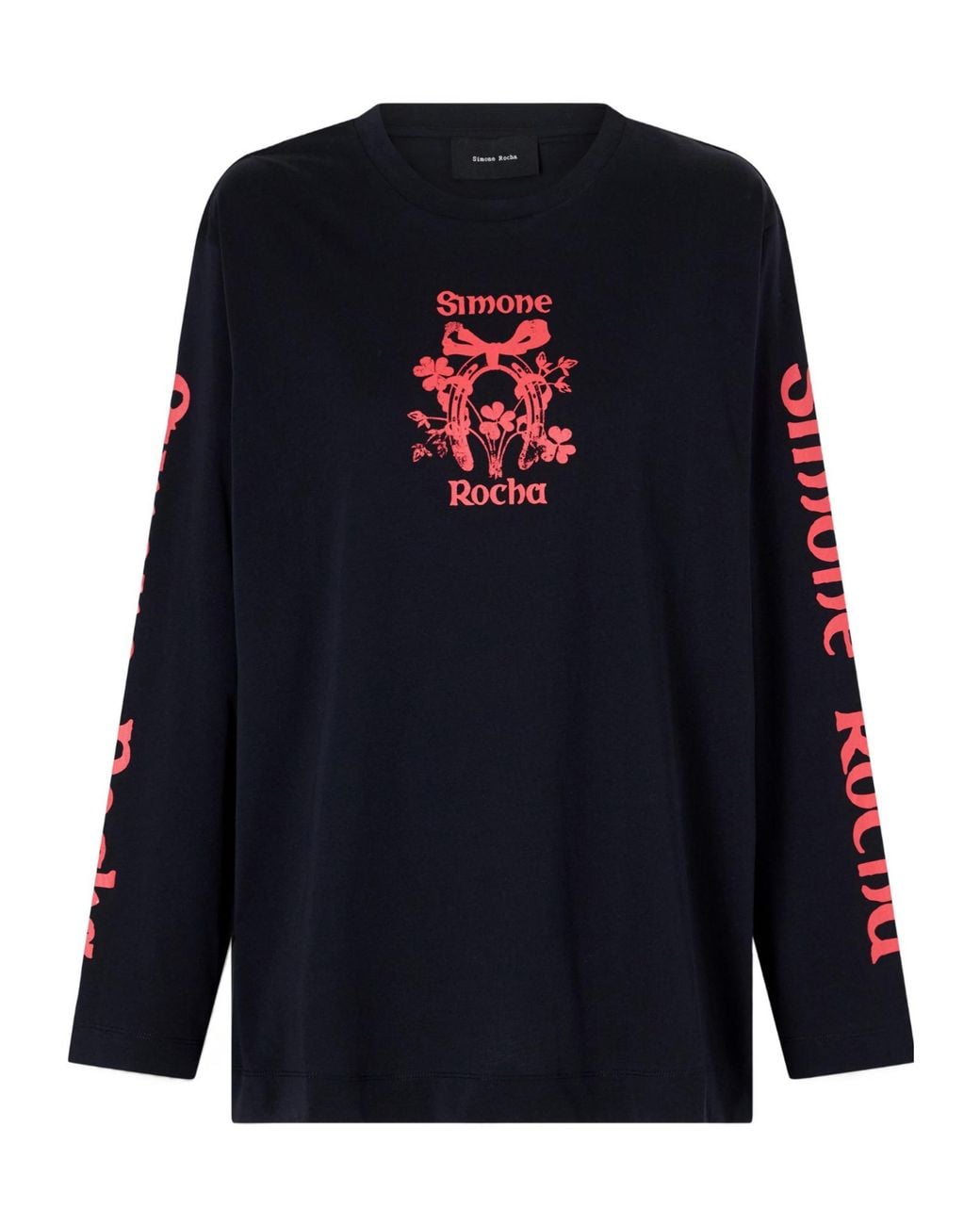 Simone Rocha Blue Logo-Printed Cotton-Jersey T-Shirt