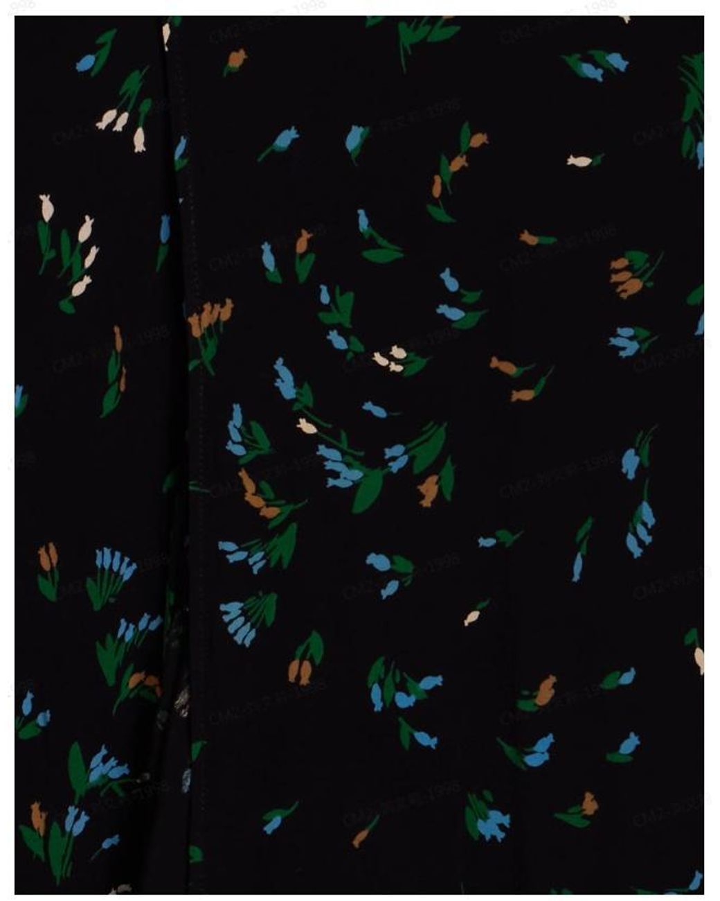 Ganni Black Floral Longsleeve Dress
