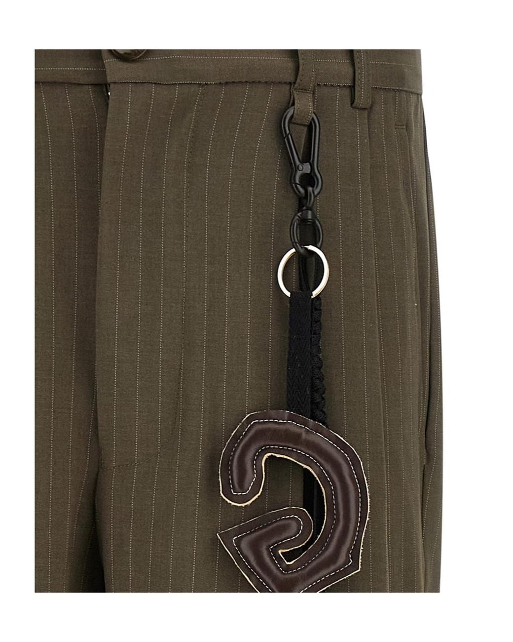 Song For The Mute Green Pinstripe Wide-Leg Pants for men