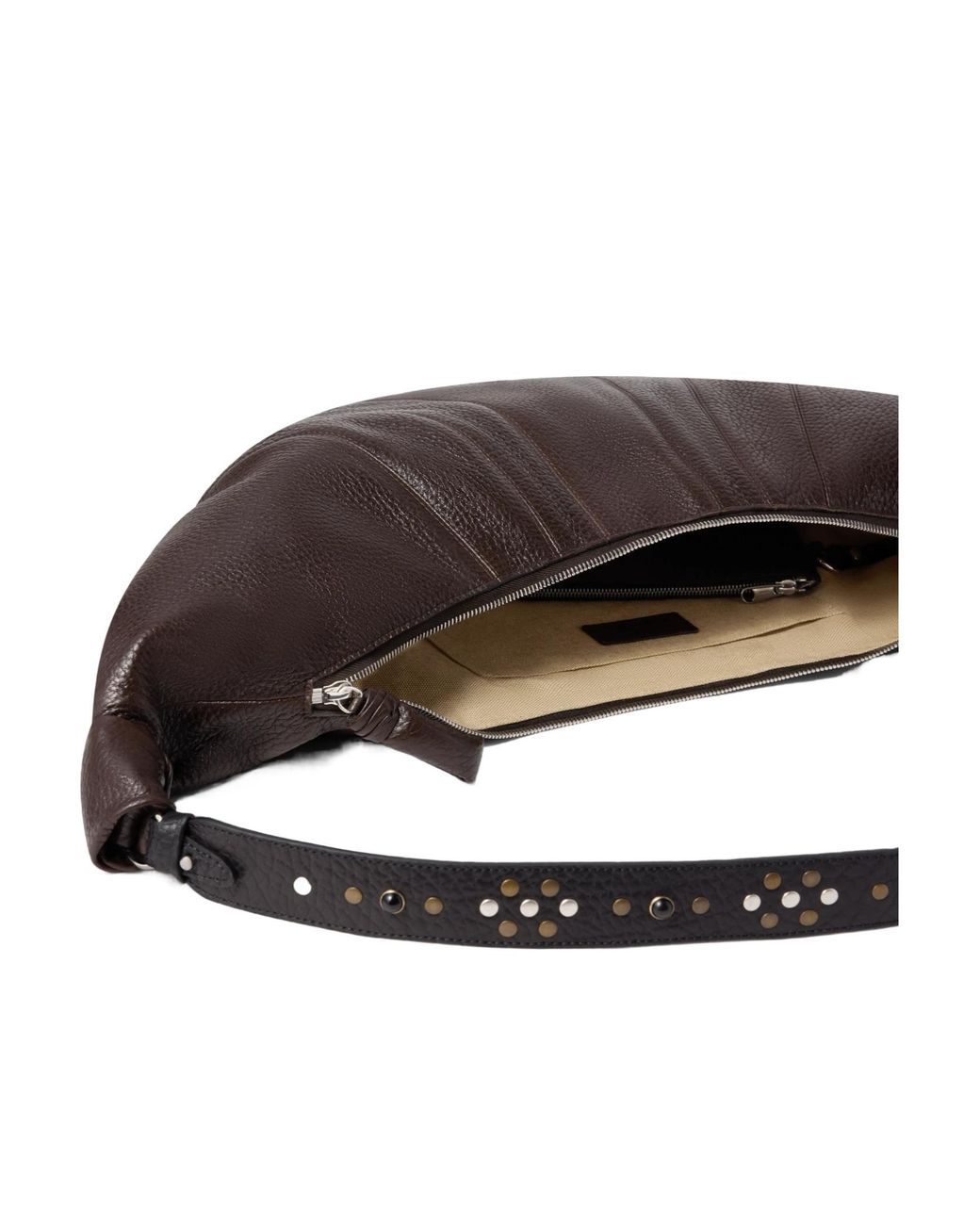 Lemaire Brown Large Croissant Knotted Shoulder Bag