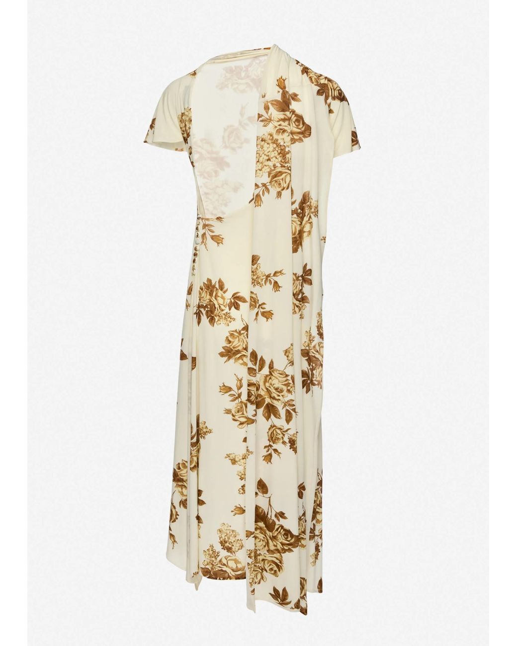 Magda Butrym Metallic Floral Cut-Out Maxi Dress