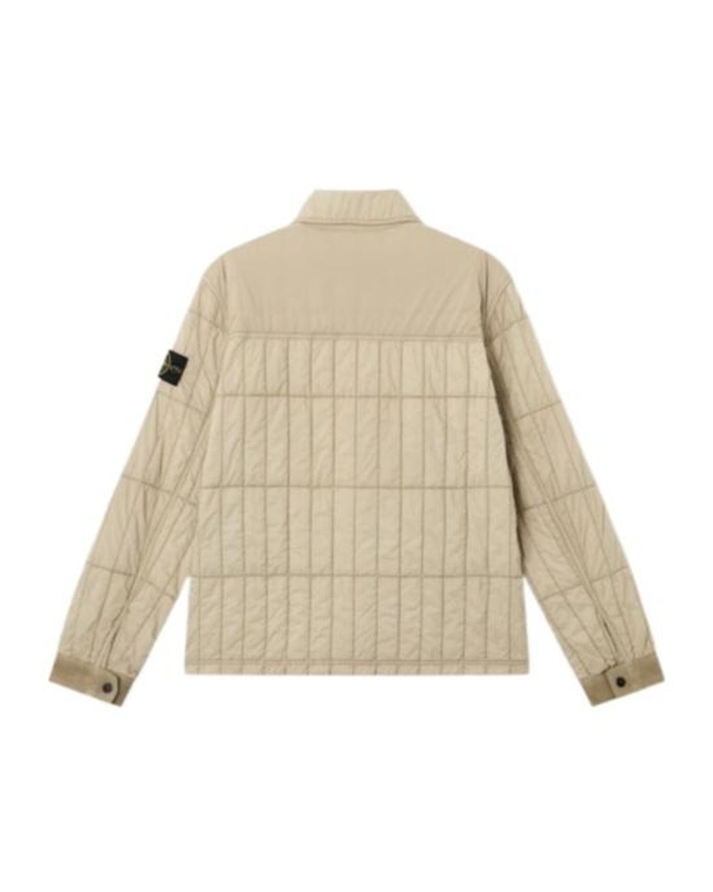 Stone Island Natural Quilted Padded Coach Jacket With Anti-Drop for men