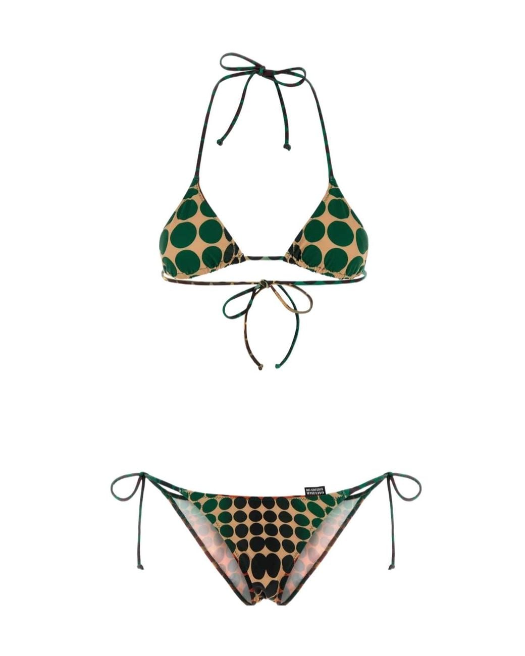 Jean Paul Gaultier White Vasarely Printed Bikini Set Beachwear