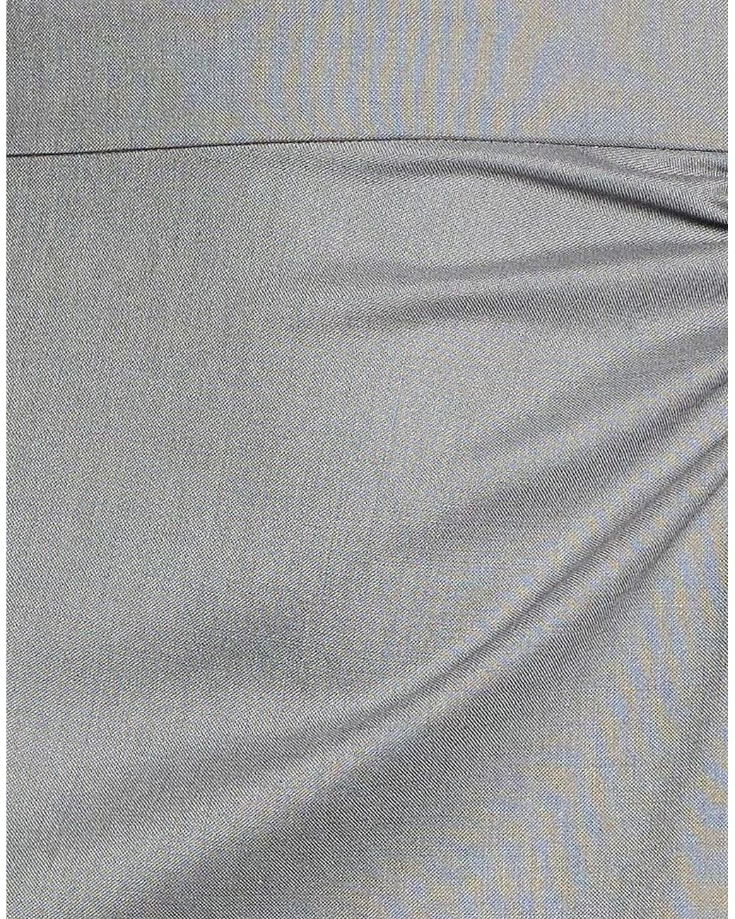 Max Mara Gray Solid Color Wool Pencil Skirt