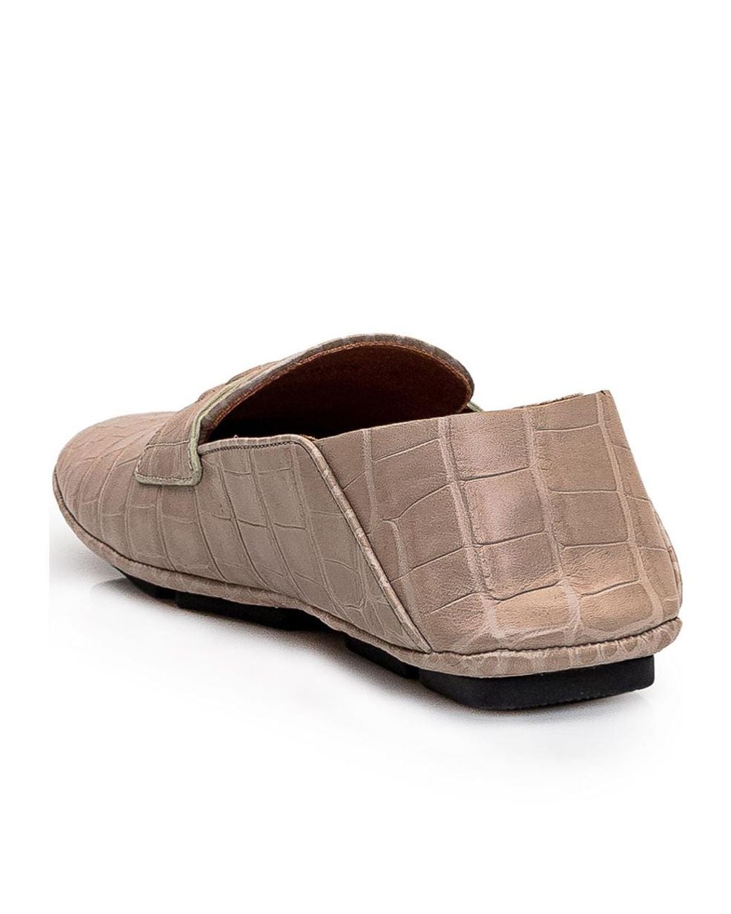 Dolce & Gabbana Brown Dg Logo Embossed Almond Toe Loafers for men