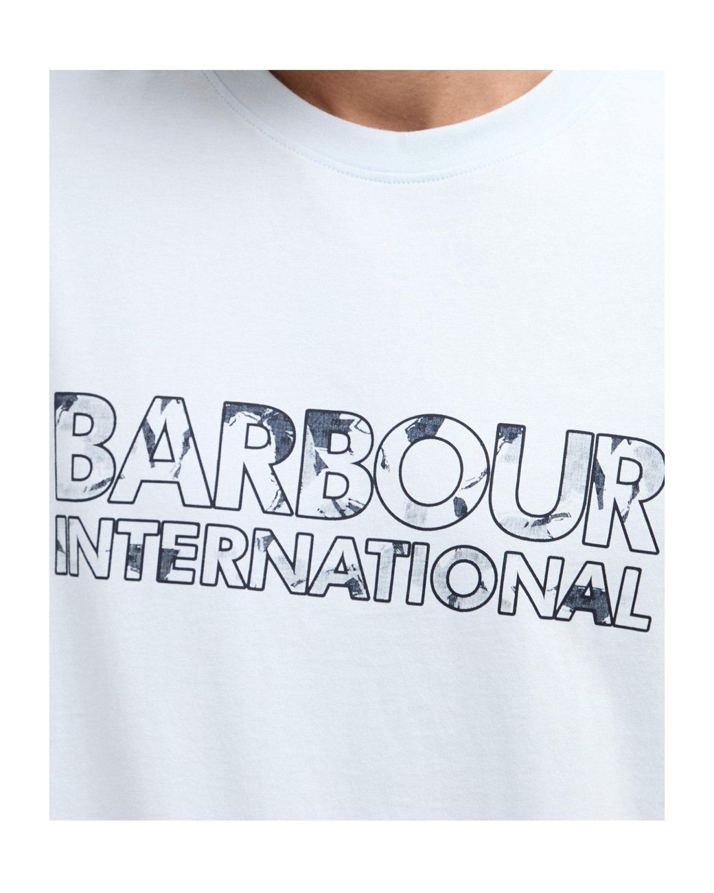 Barbour Blue Printed T-Shirt for men