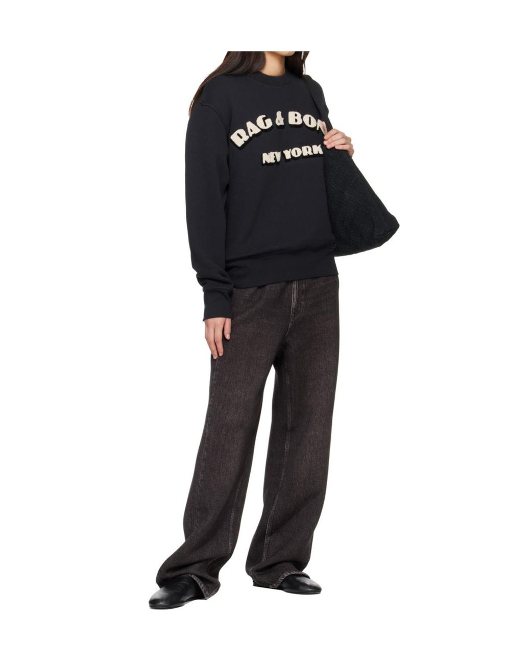 Rag & Bone Black Long-Sleeved Pullover