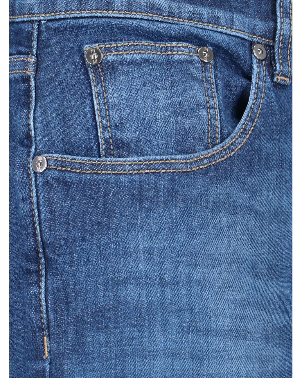 Pt Pantaloni Blue Pt Torino Slim Cut Washed Effect Jeans for men