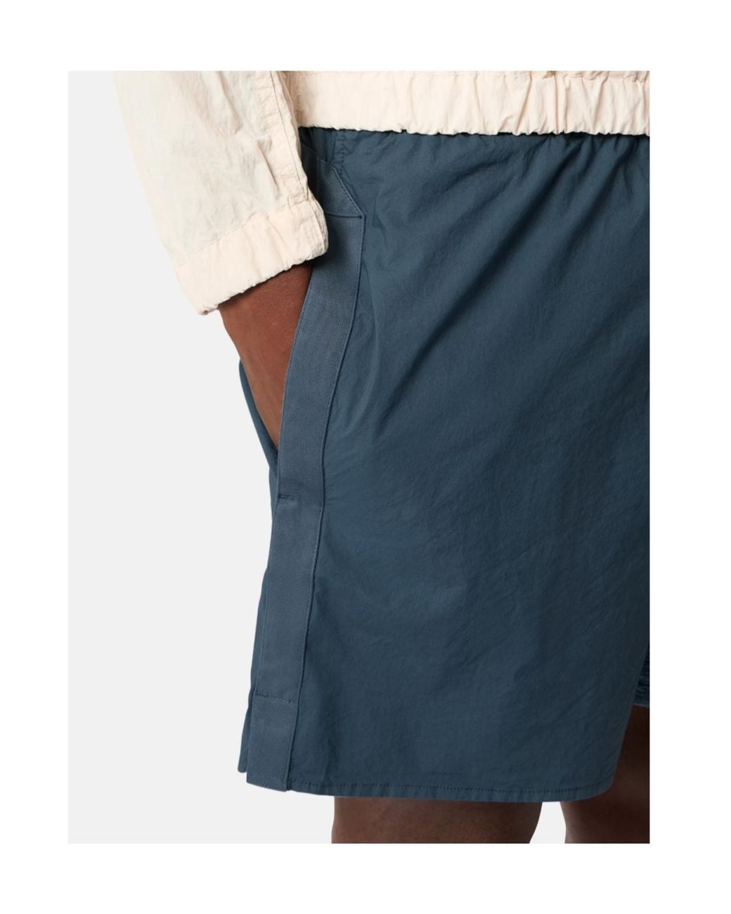Stone Island Blue Loose-Wide-Leg-Fit Bermuda Shorts With Elastic Waist for men