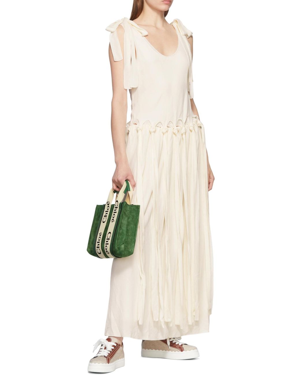 Chloé Brown Woody Low-Top Sneakers