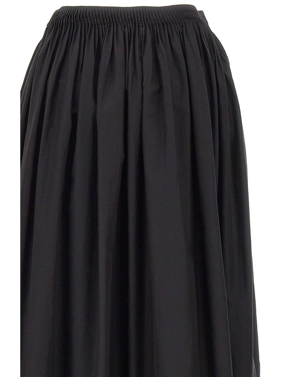 Loulou de Saison Black Naya Flared Midi Skirt