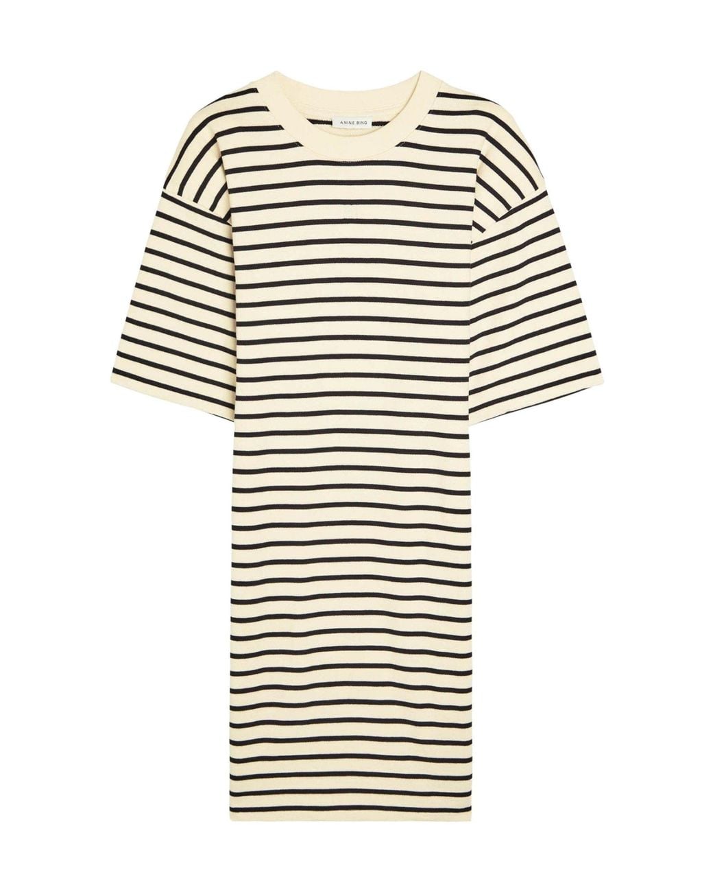 Anine Bing White Knitted Short Dress With Patterns