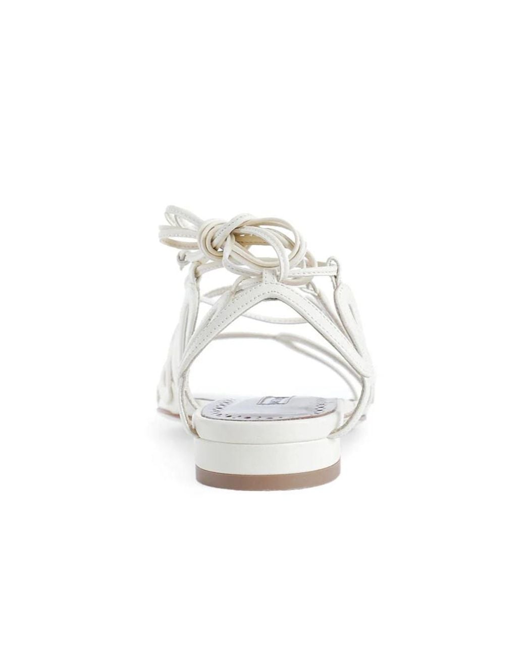 Manolo Blahnik White Fawdaflat Flat Sandals