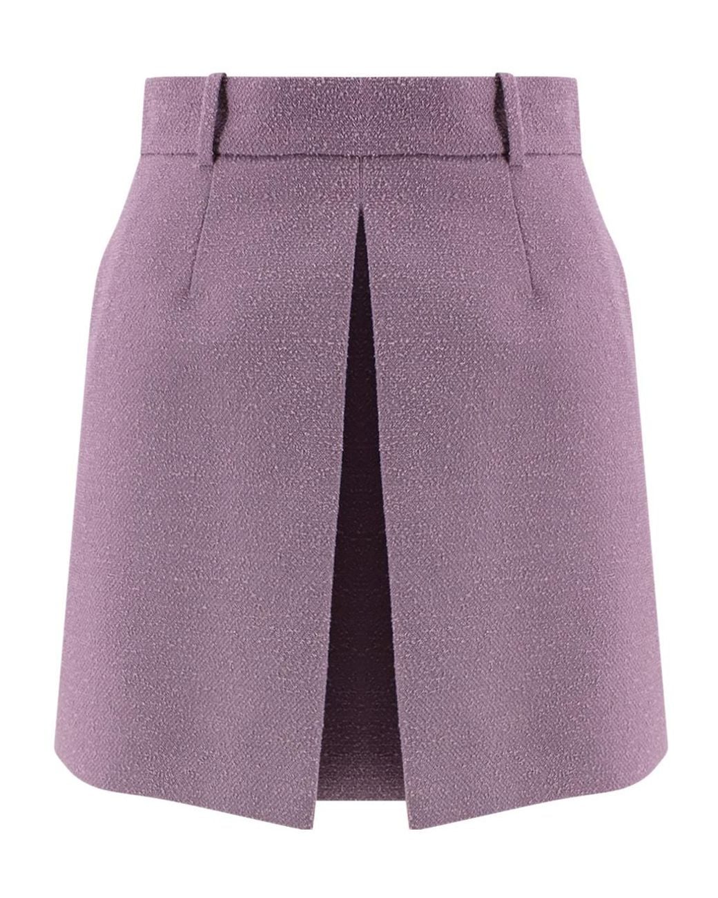 Dior Purple Belt Loop Skirt