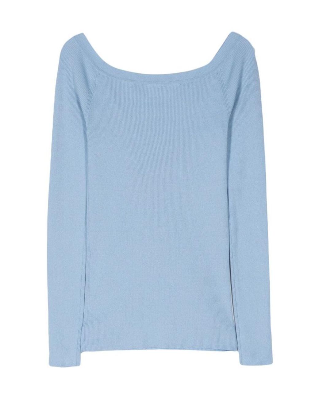 P.A.R.O.S.H. Blue Long-Sleeve Knit Top