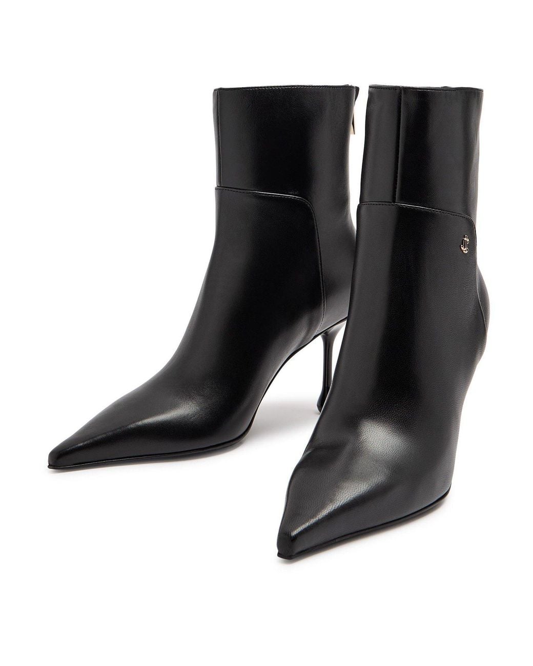 Jimmy Choo Black Leather Heeled Ankle Boots