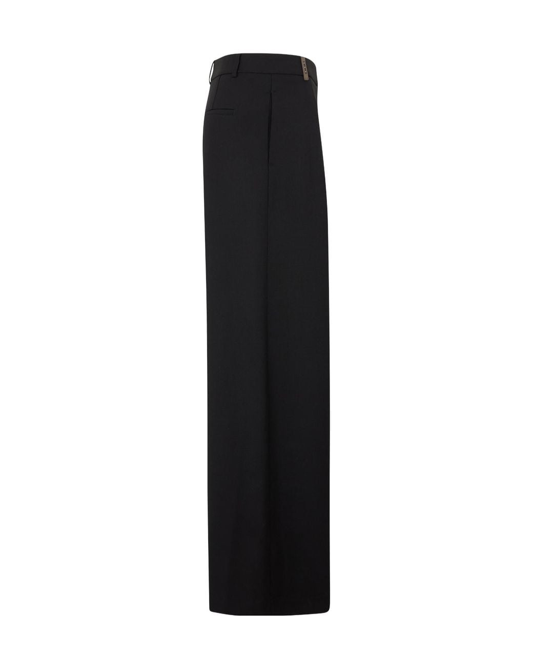 Peserico Black Draped High-Waist Pants