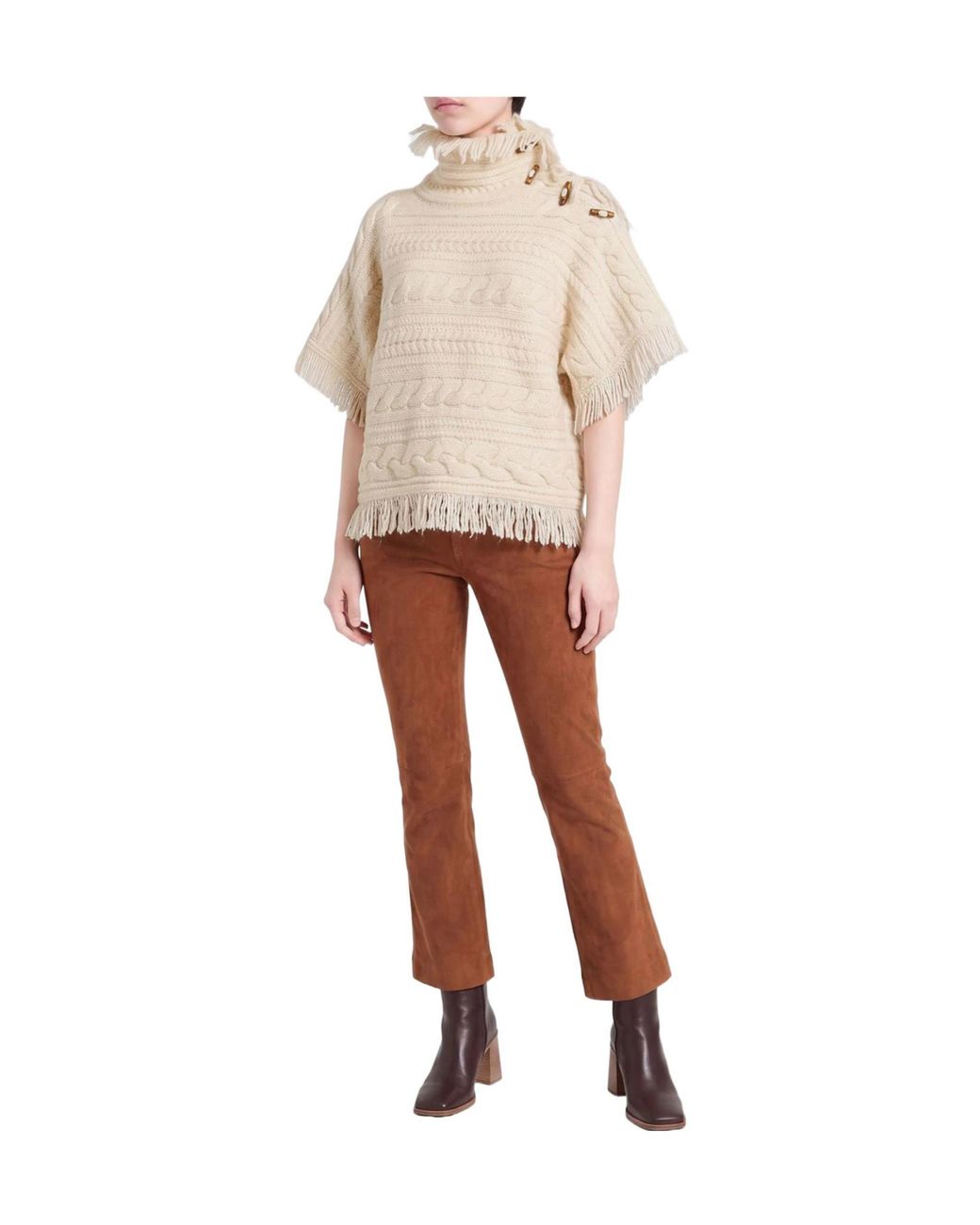 Isabel Marant Natural Solid Color Polo Necks