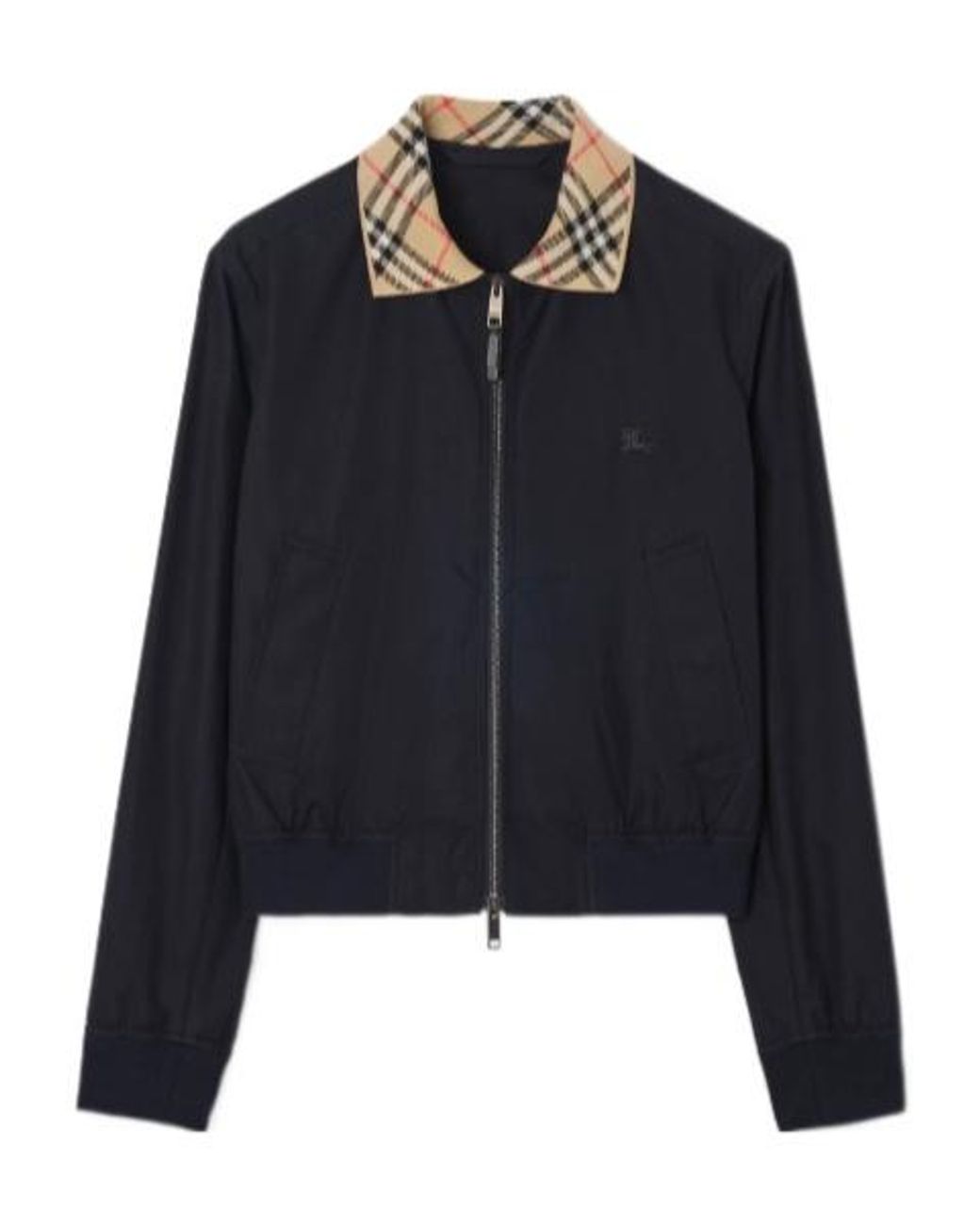 Burberry Blue Gabardine Glenfields Harrington Jacket for men
