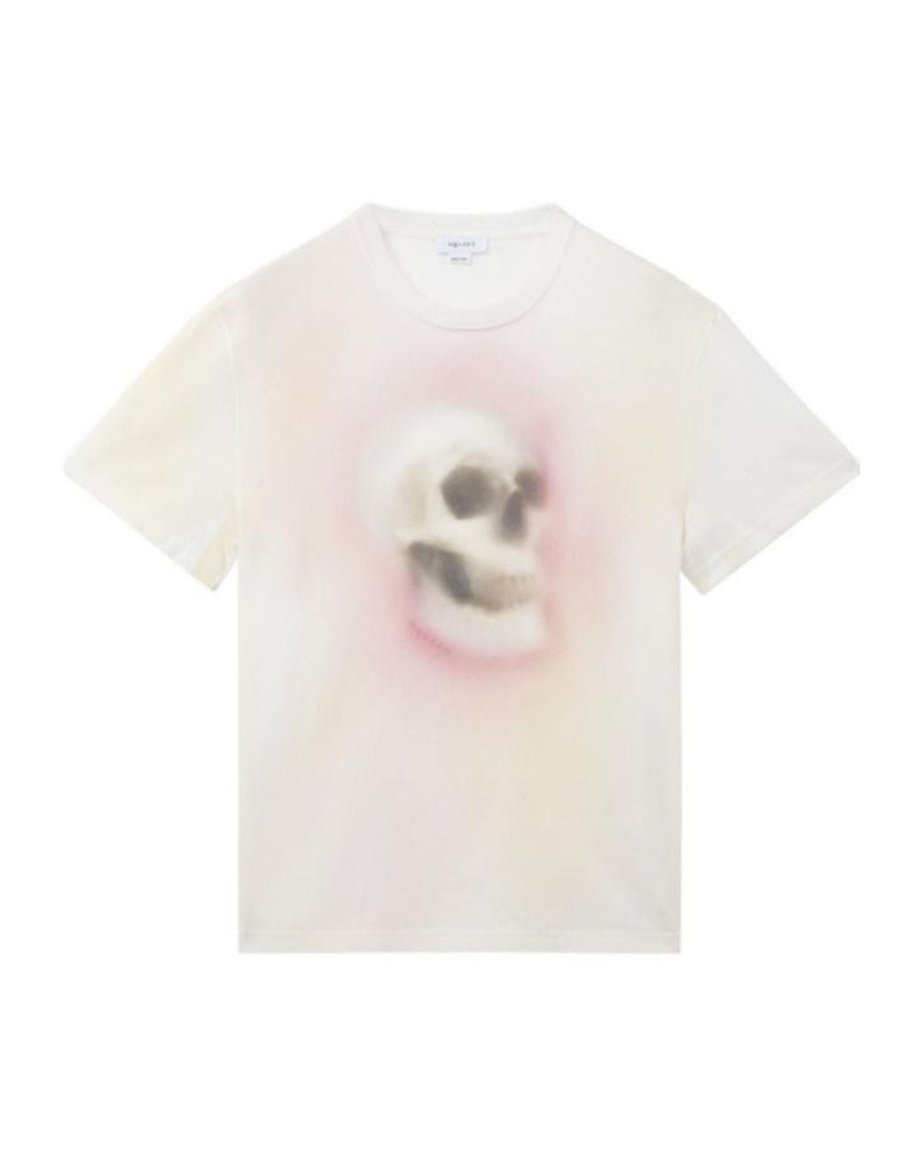 McQueen White Skull Print T-Shirt for men