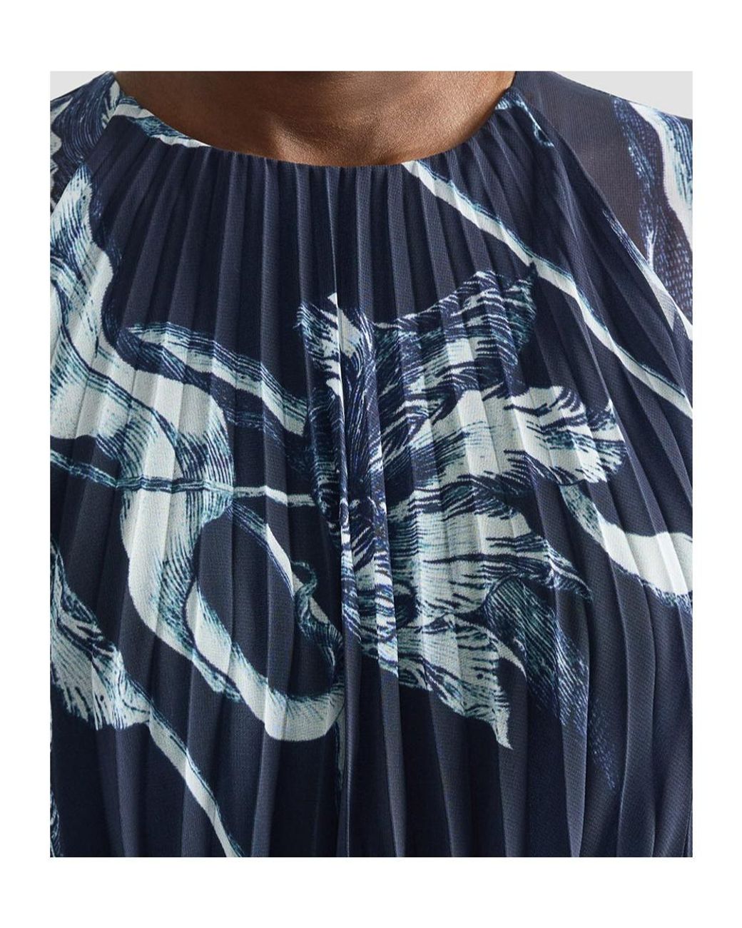 Erdem Blue Long-Sleeved Formal Dress