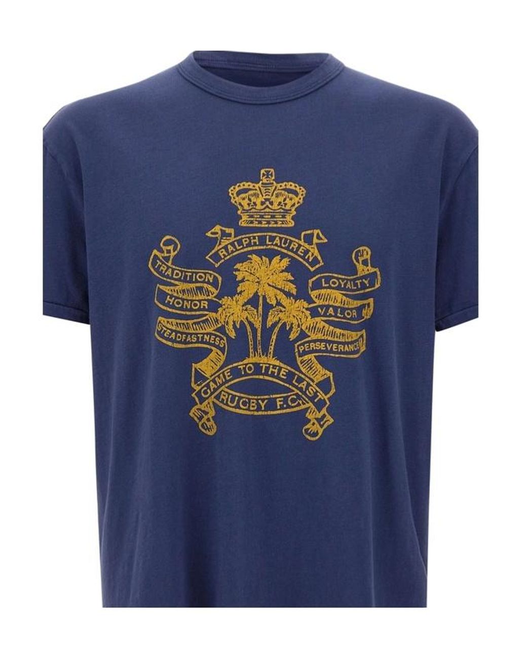 Polo Ralph Lauren Blue Crest Print T-Shirt for men