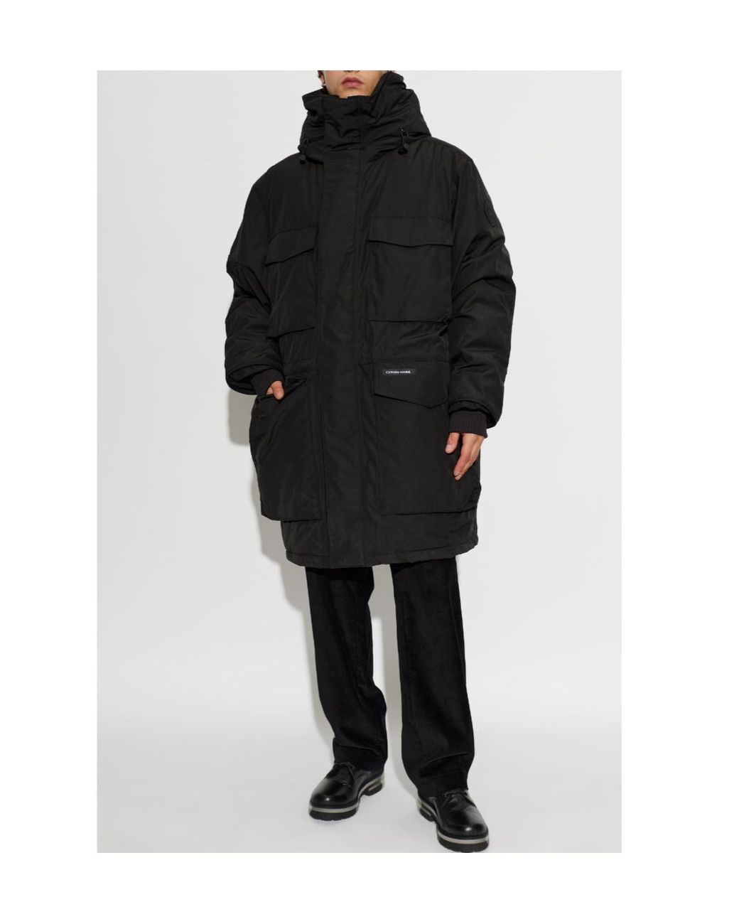 Canada Goose Black Long-Sleeve Hooded Down Jacket for men