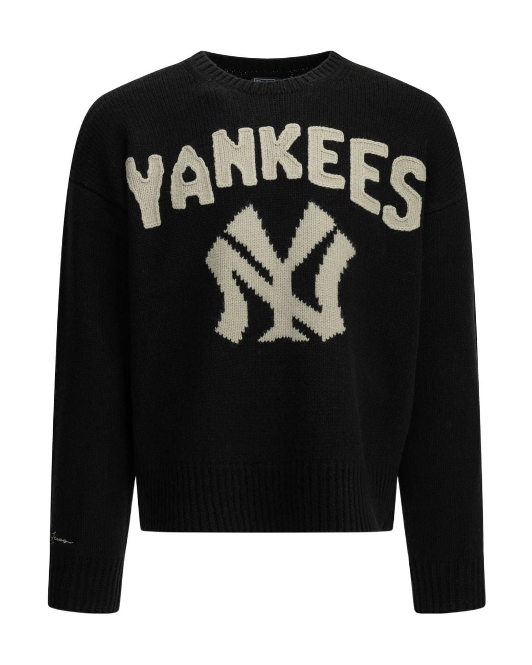Polo Ralph Lauren Black Yankees Intarsia Knitted Sweater for men