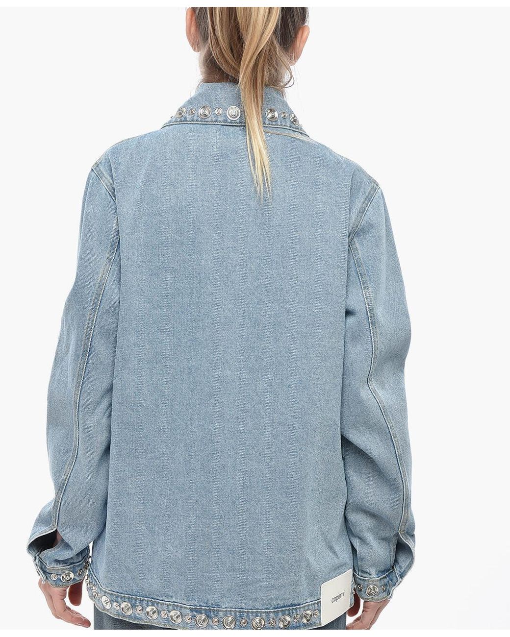 Coperni Blue Decorative Snap Button Jacket