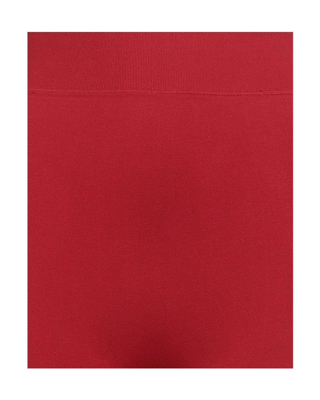 Rick Owens Red Plain Colour Leggings