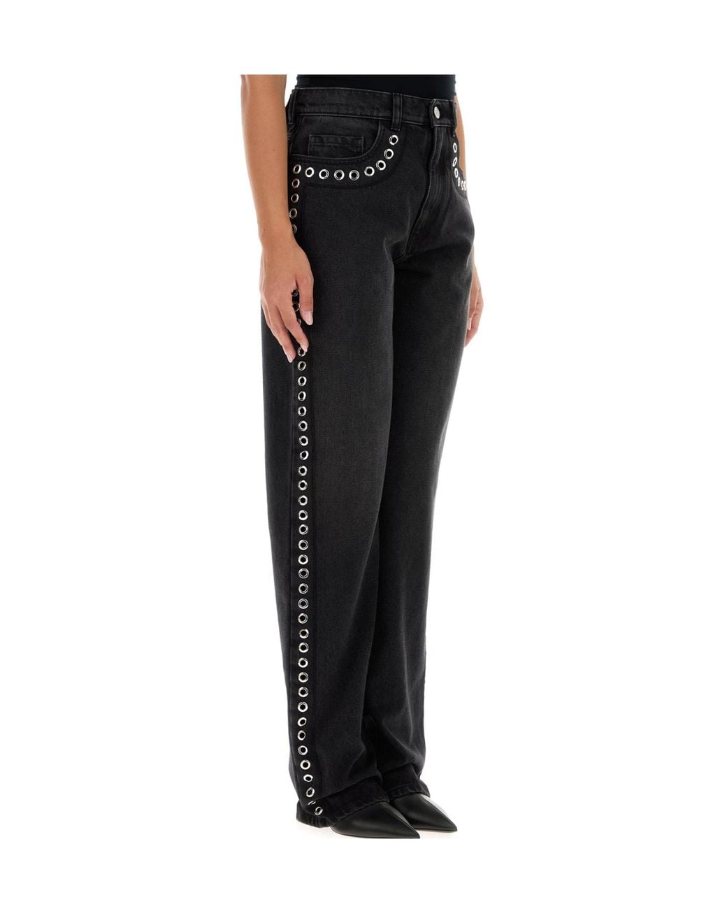 Marni Black Eyelet Jeans