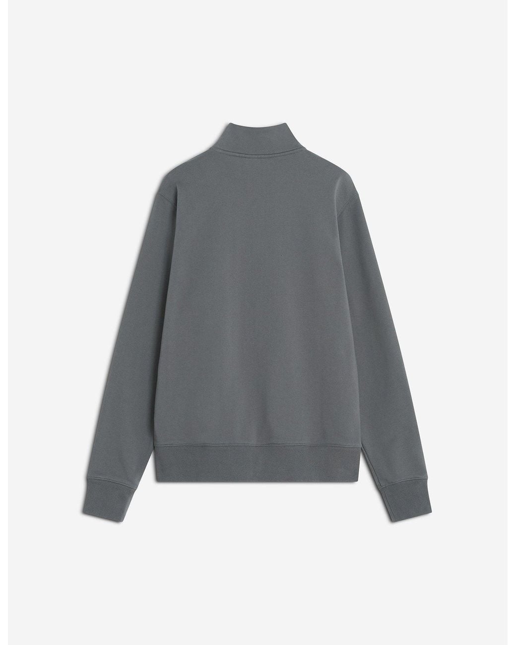 Maison Kitsuné Gray Maison Kitsuné Fox Head Zipped Regular Sweatshirt for men