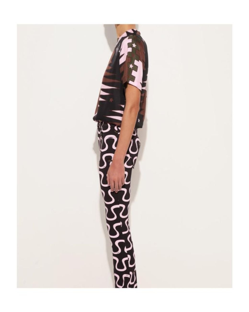Emilio Pucci Black Pucci Valdimontone Printed Silk T-Shirt