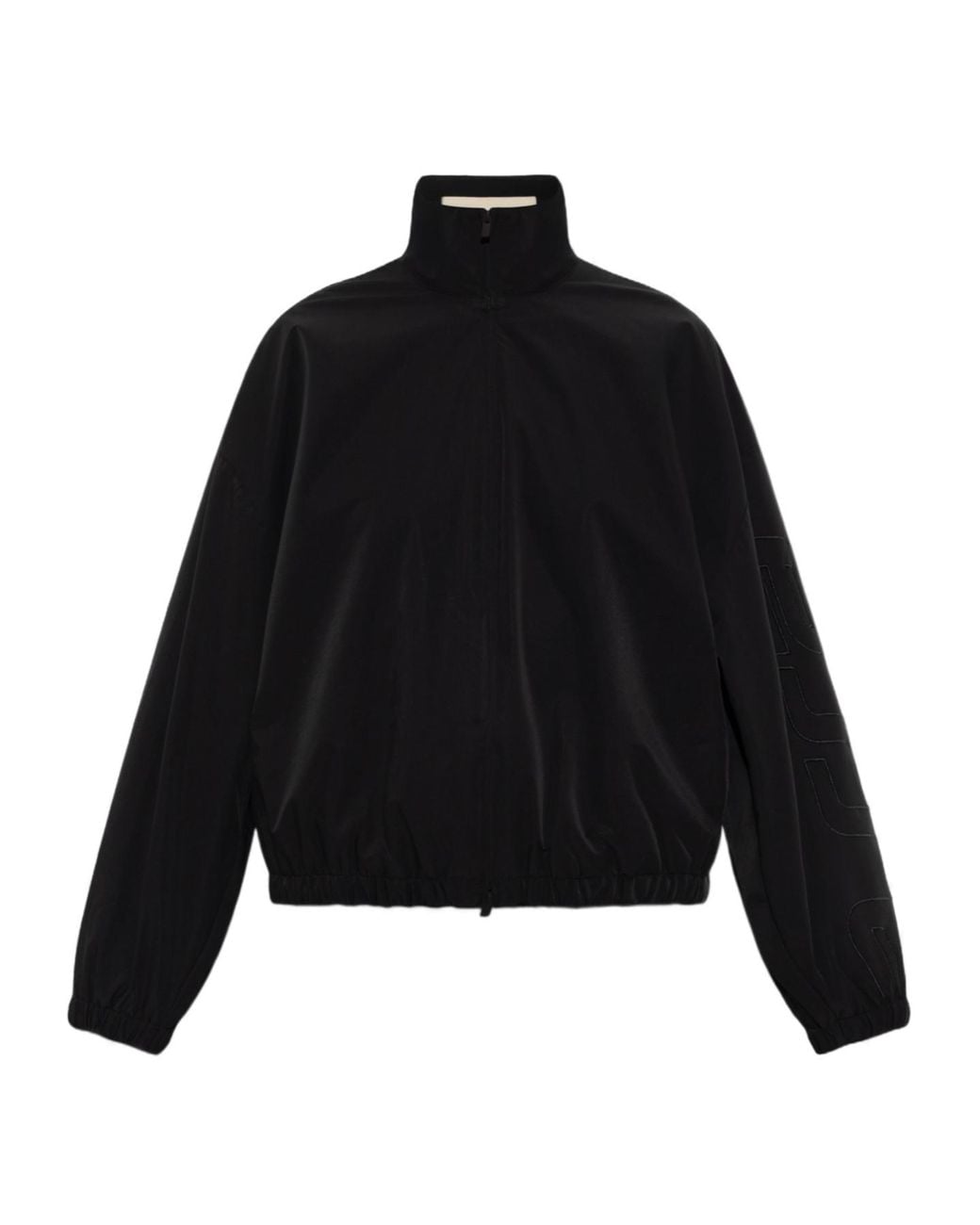 Fear Of God Black Logo Detailed Zipped Jacket