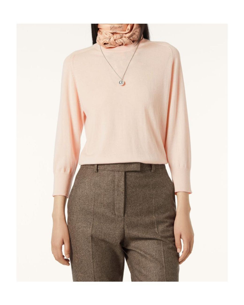 Loro Piana Natural Long-Sleeved Knitted Jumper