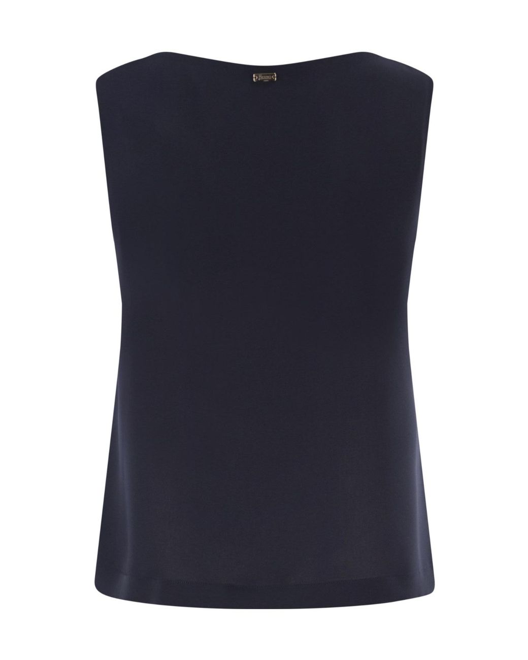 Herno Blue V-Neck Sleeveless T-Shirt
