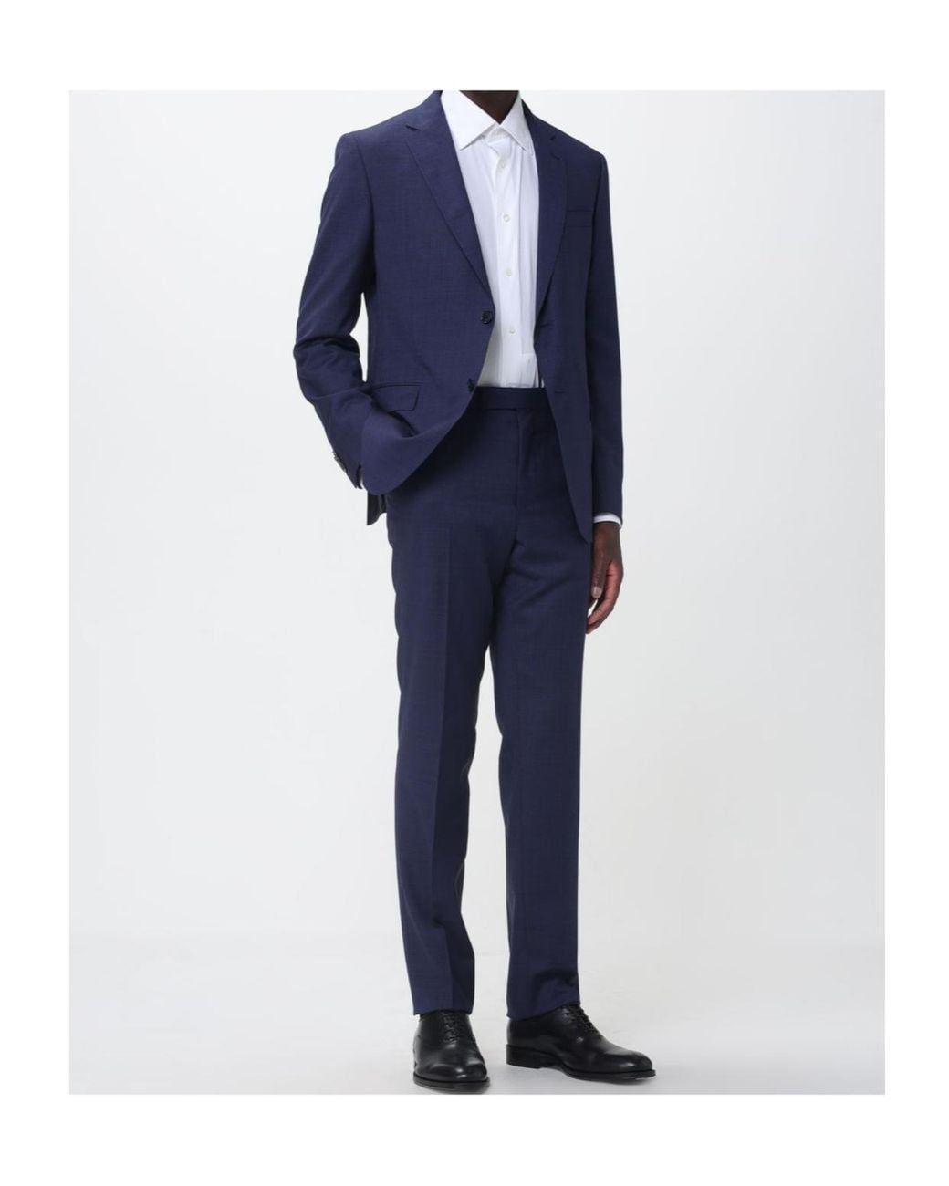 Zegna Blue Long-Sleeved Suit for men