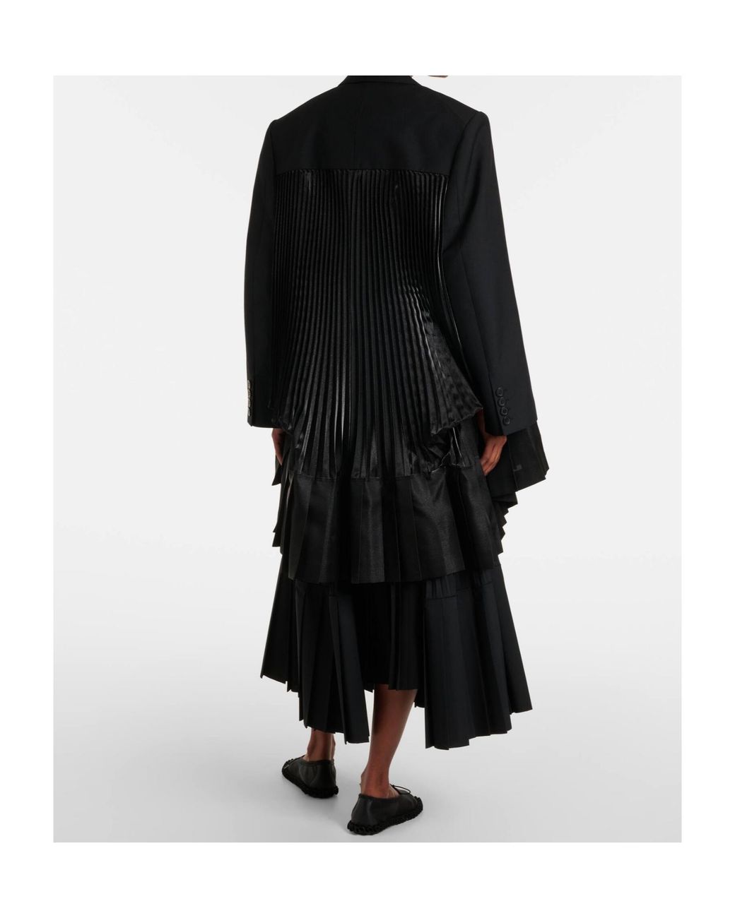 Junya Watanabe Blue Pleated Blazer Dress