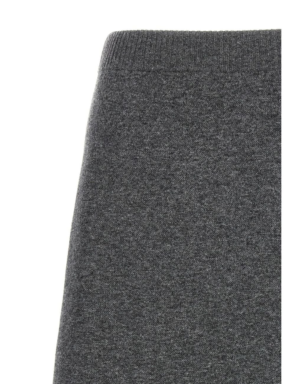Brunello Cucinelli Gray Cashmere Skirt