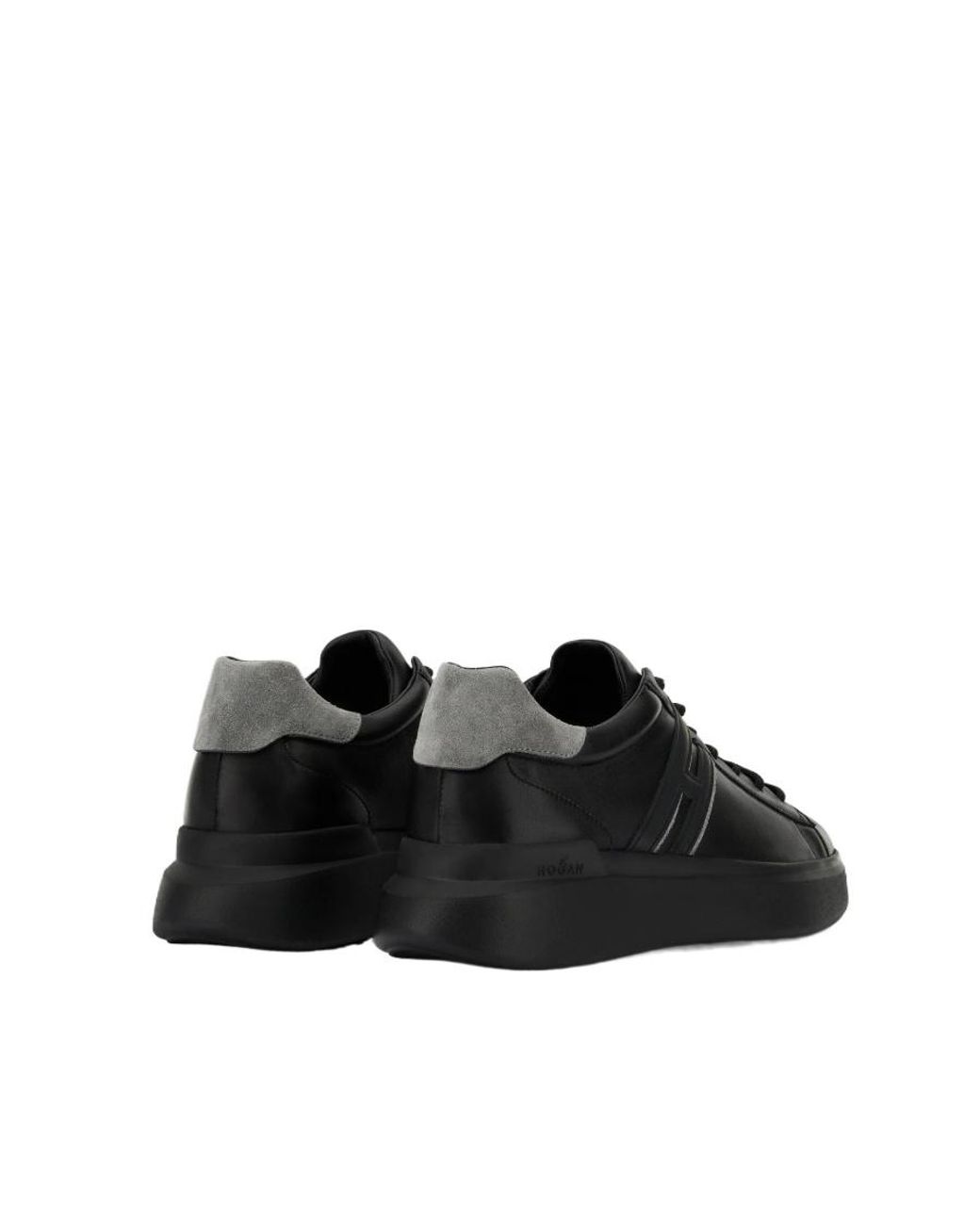 Hogan Black Logo-Detail Low-Top Sneakers for men