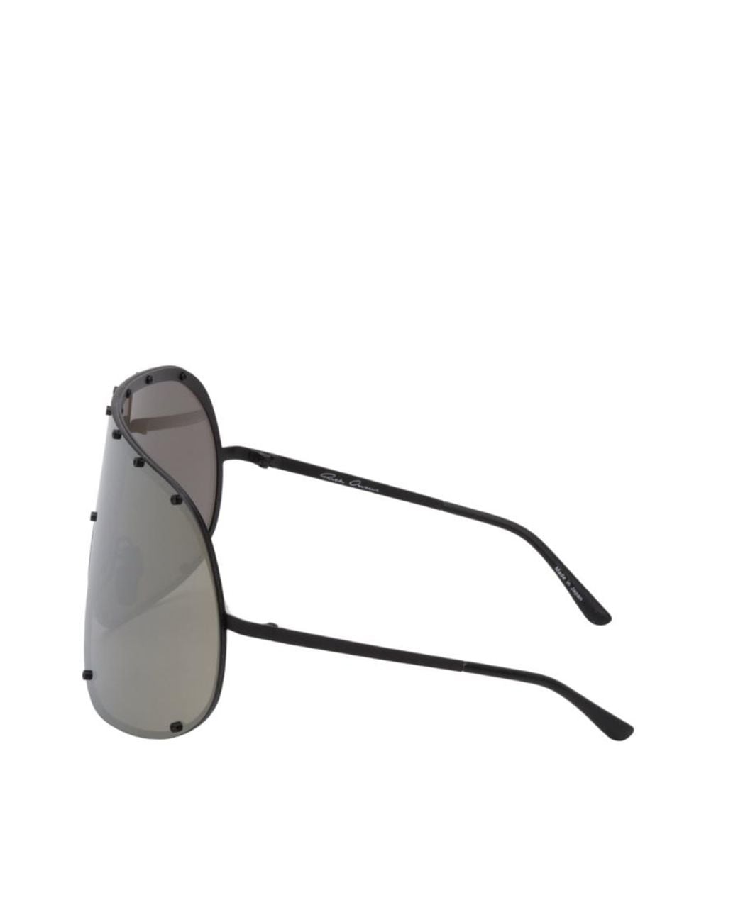 Rick Owens Gray Shield Frame Sunglasses for men