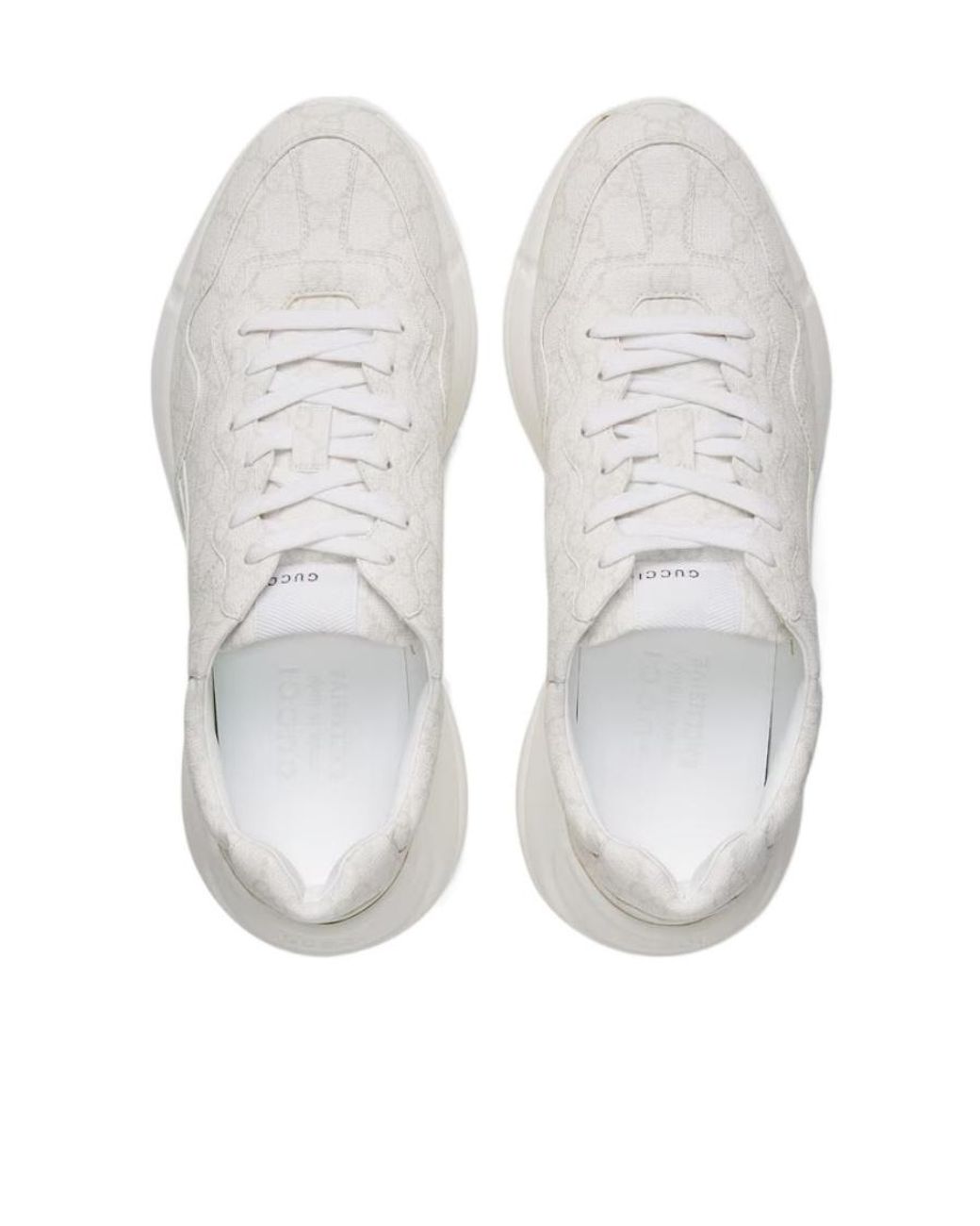 Gucci White Gg Rhyton Casual Sneakers for men