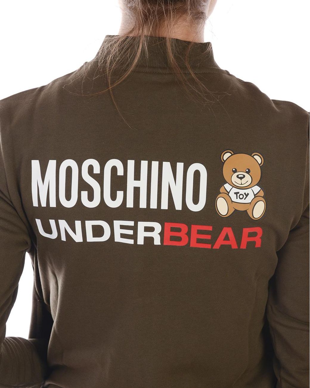 Moschino Brown Logo Zip-Up Casual Jacket