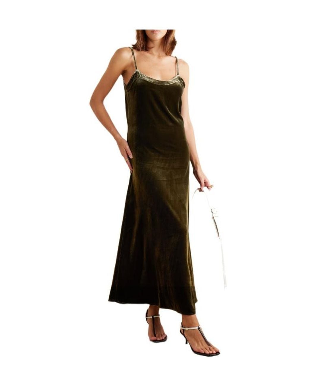 LeKasha Black Velvet Midi Dress