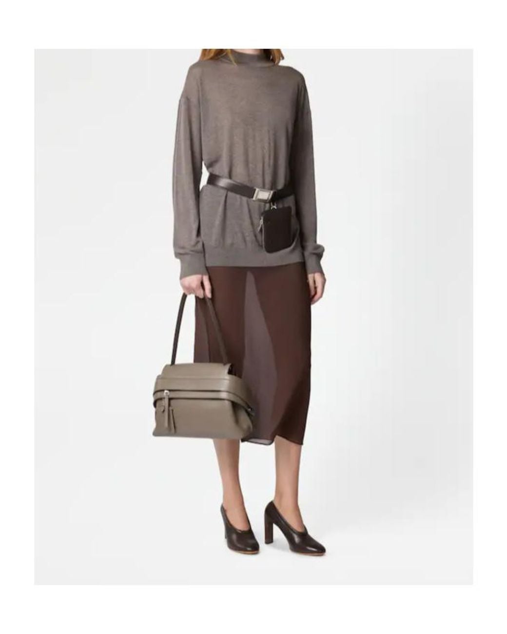 Tod's Gray Wool Long-Sleeved Pullover