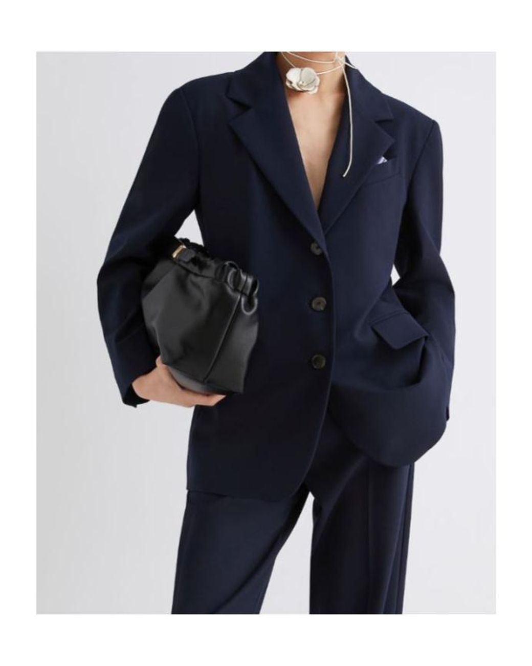 Marella Blue Blazer With Matching Handkerchief