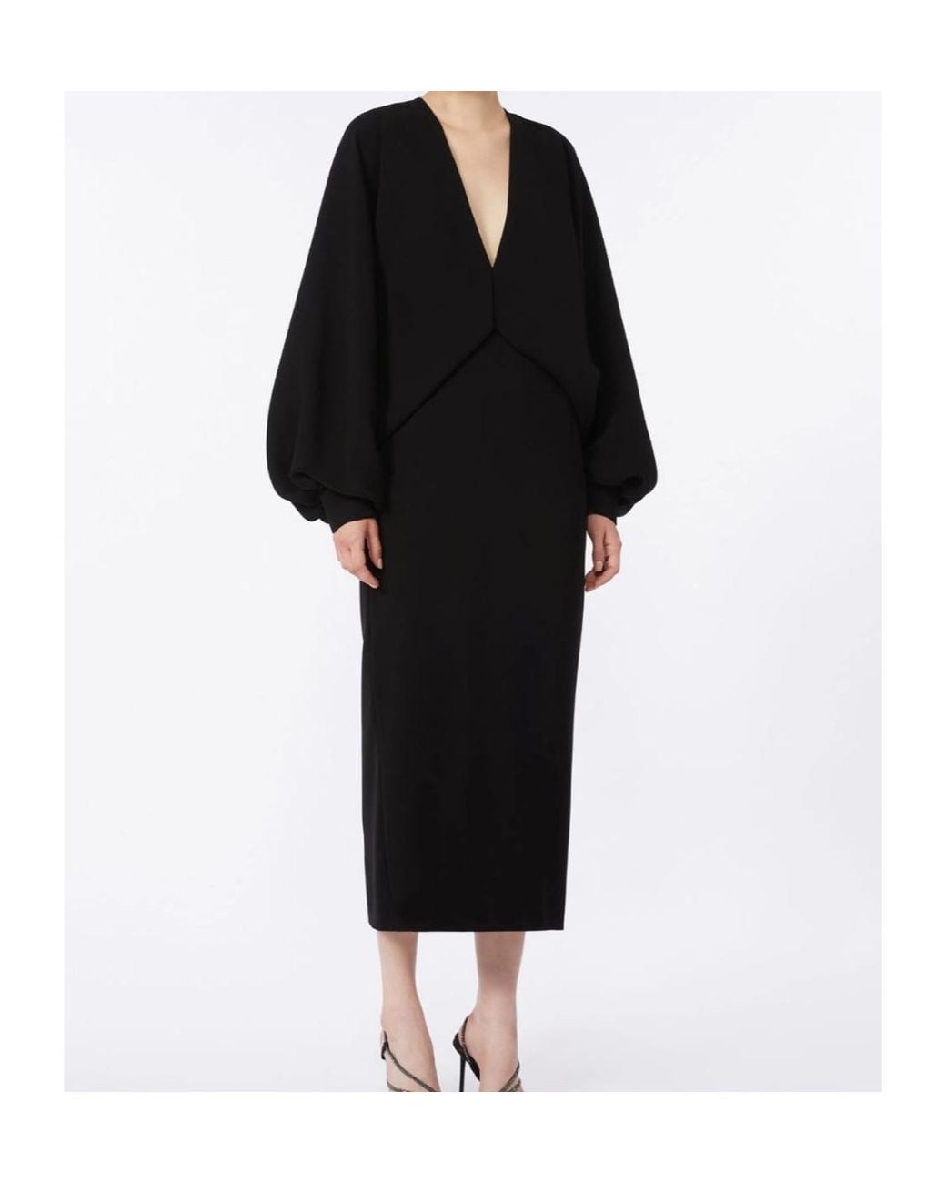 Max Mara Black Lightweight Cady Dress